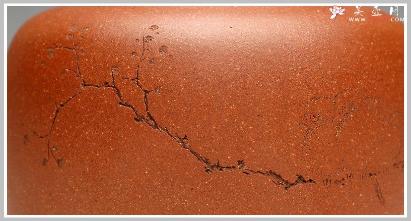 紫砂壶图片：清雅刻鸟茶叶罐 精致 可人 - 美壶网