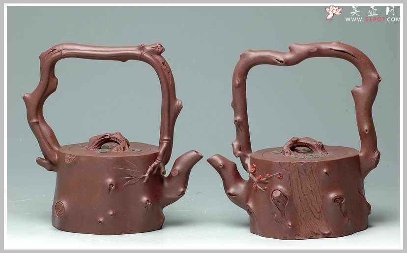 紫砂壶图片：精品全手三友提梁 难度大 - 美壶网