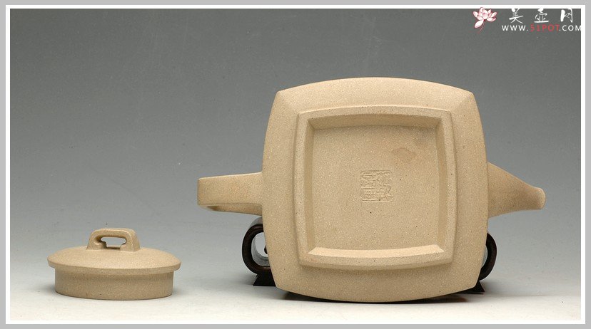 紫砂壶图片：优质本绿 全手精品砂四方 - 美壶网