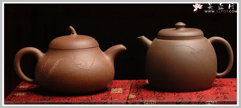 紫砂壶图片：经典之作 风雅俊秀 全手茄段 - 美壶网