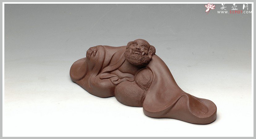 紫砂壶图片：禅意斐然 达摩笔架 - 美壶网