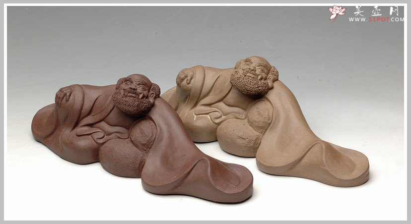 紫砂壶图片：禅意斐然 达摩笔架 - 美壶网