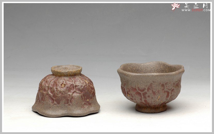 紫砂壶图片：刘景 青灰泥 莲心杯 - 美壶网