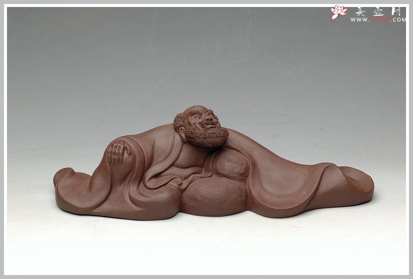 紫砂壶图片：禅意斐然 达摩笔架 - 美壶网