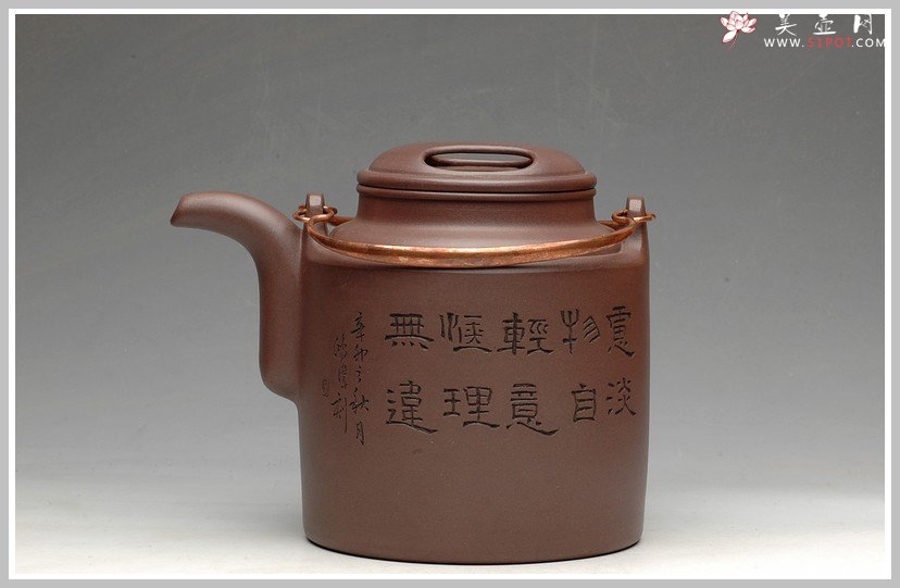 紫砂壶图片：一厂老拼紫 洋桶 - 美壶网