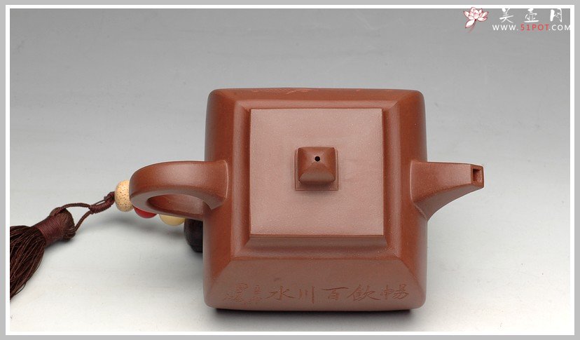 紫砂壶图片：史金妹老师新品 全手志在四方 李昌鸿大师即兴装饰 - 美壶网