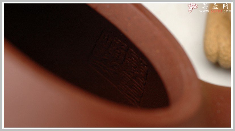 紫砂壶图片：国助和石刻绘 摹潘天寿兰花 顾云峰全手子冶石瓢 - 美壶网