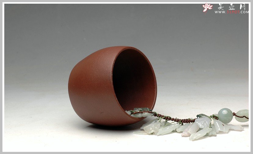 紫砂壶图片：优质地槽青 全手鼓型单杯 圆润 稳如山 - 美壶网