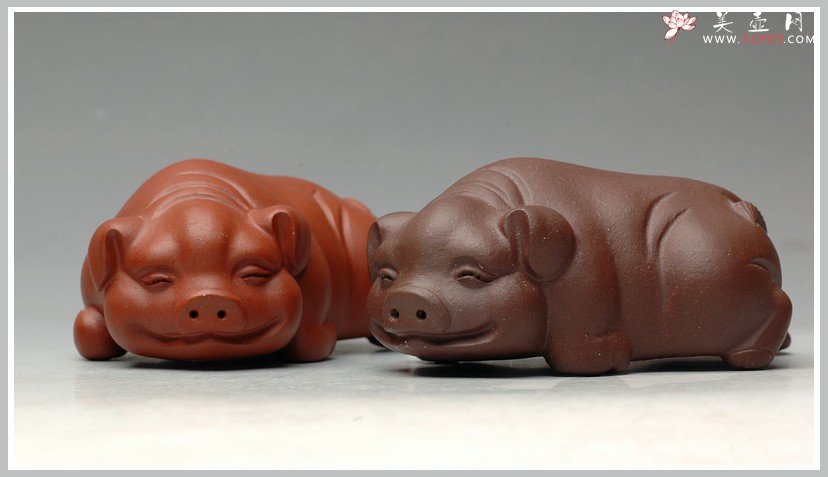 紫砂壶图片：笑脸小福猪 - 美壶网