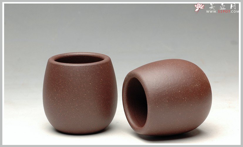 紫砂壶图片：几个优质好料手工杯 红皮龙 段泥 紫泥 朱泥 - 美壶网