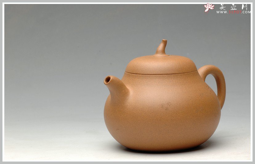 紫砂壶图片：鸳鸯戏水  段泥全手一捺底玉成窑石匏 饱满可爱 - 美壶网