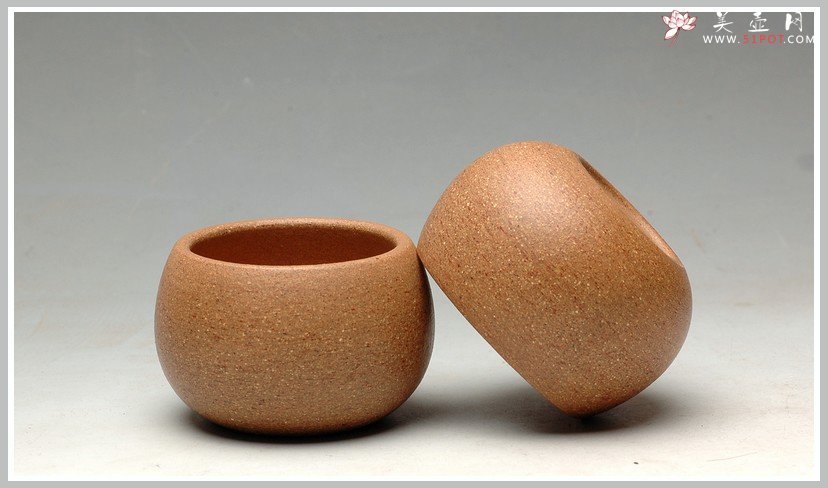 紫砂壶图片：几个优质好料手工杯 红皮龙 段泥 紫泥 朱泥 - 美壶网