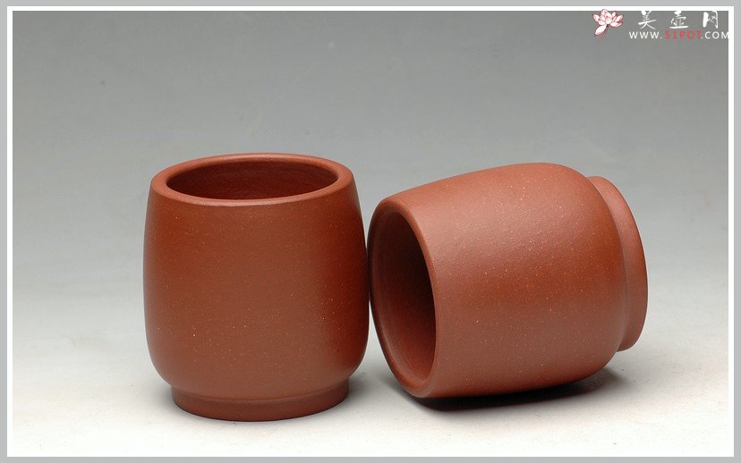 紫砂壶图片：几个优质好料手工杯 红皮龙 段泥 紫泥 朱泥 - 美壶网