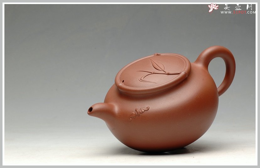 紫砂壶图片：送礼佳品 祝福（有竹子，有蝙蝠：）壶 优质底料 - 美壶网