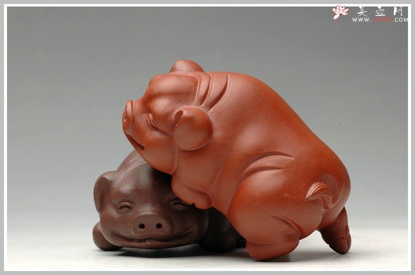 紫砂壶图片：笑脸小福猪 - 美壶网