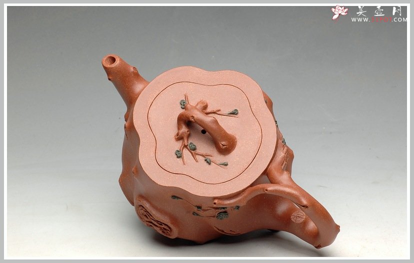 紫砂壶图片：降坡泥 全手喜上眉梢 舞动神韵 - 美壶网