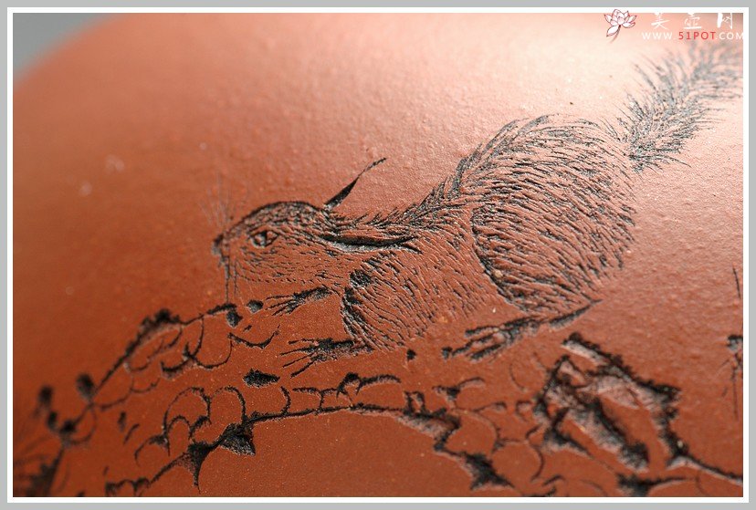 紫砂壶图片：栩栩如生 松鼠之趣 气韵灵动 福缘 - 美壶网