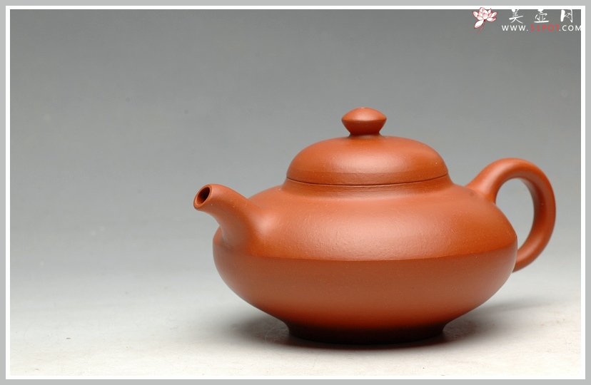 紫砂壶图片：翘嘴可爱 单片折肩 实力体现 全手朱泥小合欢 - 美壶网