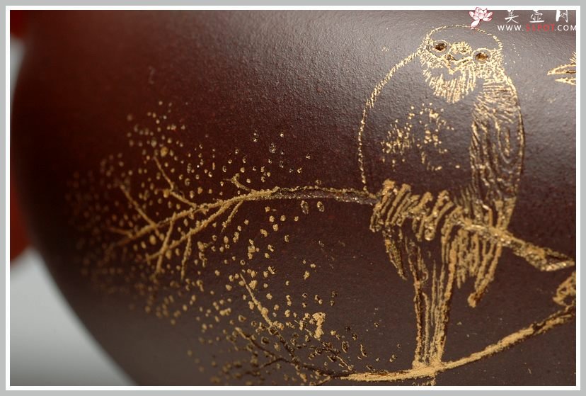 紫砂壶图片：岁月静好 白头偕老 精品老紫泥小仿古 - 美壶网