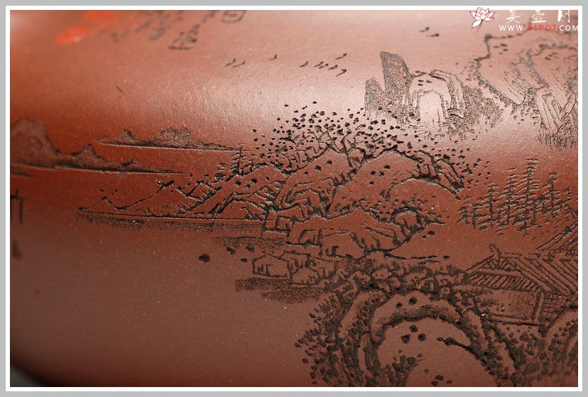 紫砂壶图片：强强联合 李彦雄老师通转山水 曲峰辛卯年力作全手旭茂提梁 - 美壶网