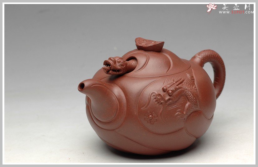 紫砂壶图片：一朝鲤鱼跃龙门   优质底料 做工细腻 精品小鱼化龙 - 美壶网