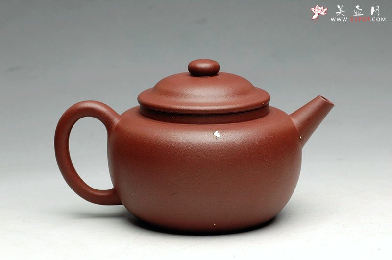 紫砂壶图片：饱满大气 古朴浑圆  全手融泉 - 美壶网