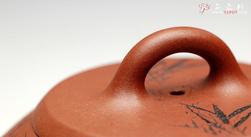 紫砂壶图片：吴镇风格 优质地槽青 实用佳品 刻竹的瓢3 - 美壶网