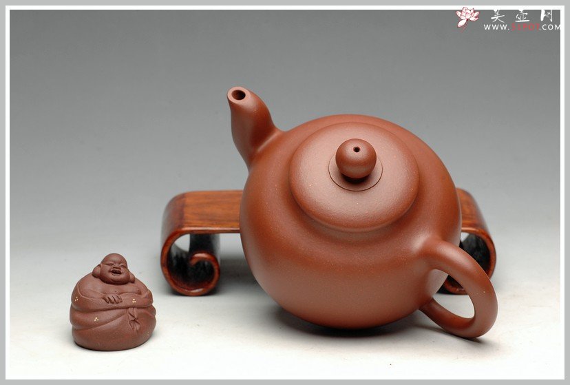 紫砂壶图片：优质地槽青泥色温润可人 道洪风格  全手珠韵 - 美壶网