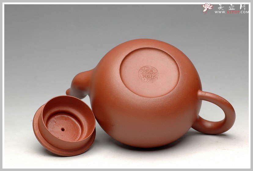 紫砂壶图片：优质地槽青泥色温润可人 道洪风格  全手珠韵 - 美壶网