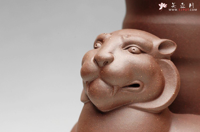 紫砂壶图片：龙生九子 之貔貅樽  单 辟邪花瓶 笔筒 - 美壶网