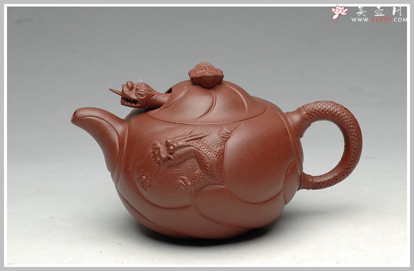 紫砂壶图片：一朝鲤鱼跃龙门   优质底料 做工细腻 精品小鱼化龙 - 美壶网