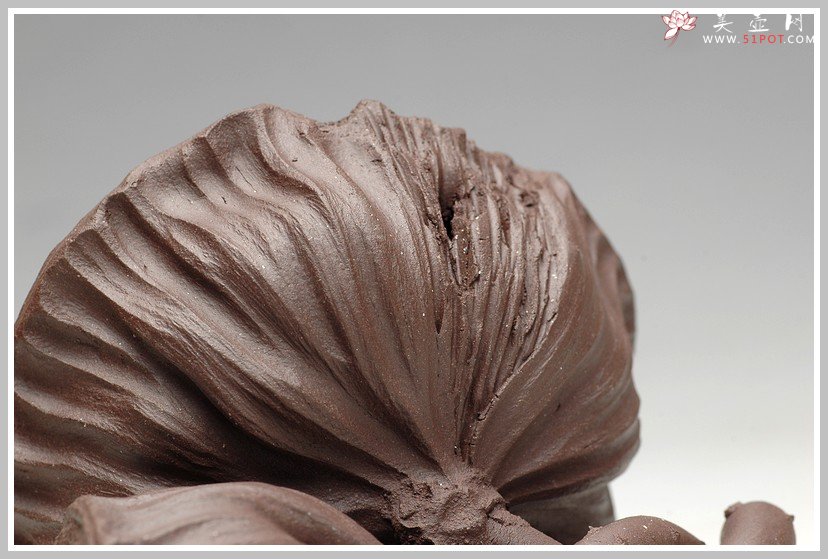 紫砂壶图片：文雅茶宠 手工精制 可看细节 精品 二只莲蓬 - 美壶网