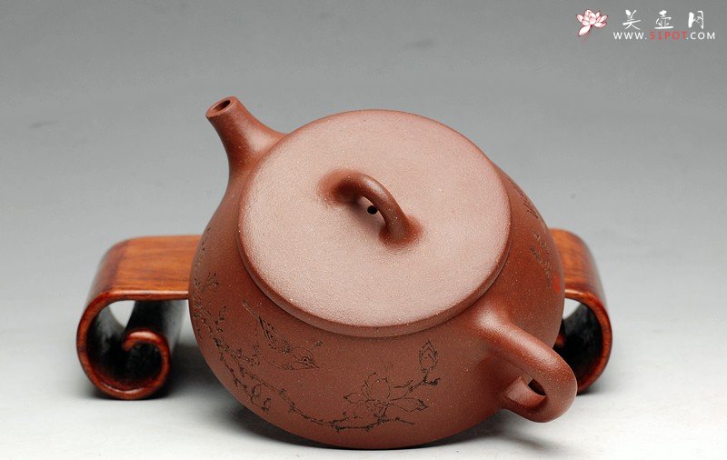 紫砂壶图片：桃花泥 实用佳器 石铫 - 美壶网