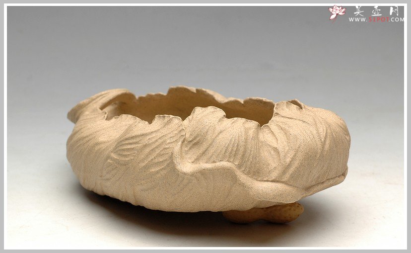 紫砂壶图片：白菜 百财 优质芝麻段 烟灰缸 水仙盆 - 美壶网