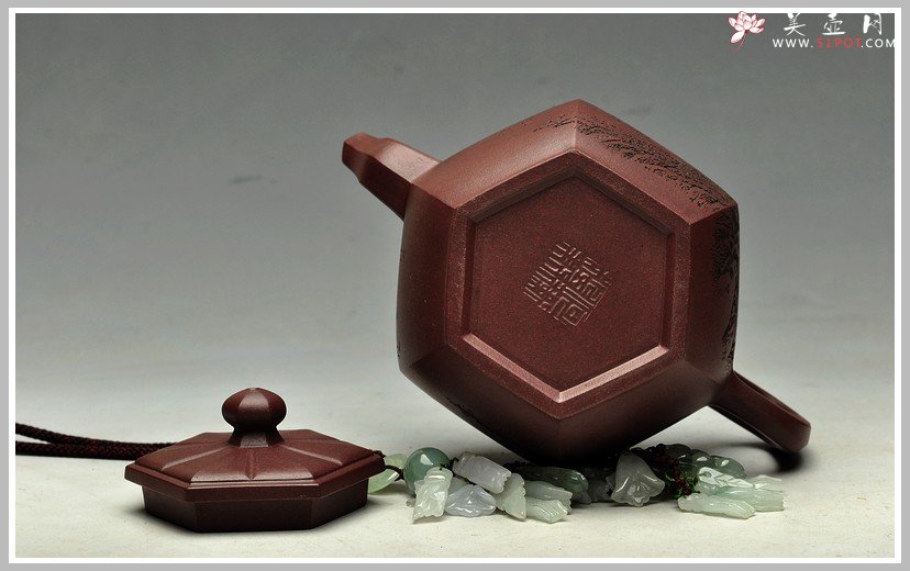 紫砂壶图片：李彦雄装饰通景 何卫枫经典 全手步步高登 实力强强联合 - 美壶网