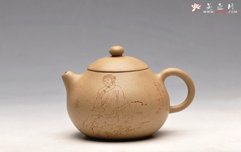 紫砂壶图片：古朴 可爱 线条流畅 小家碧玉  实用赏玩小文旦 - 美壶网