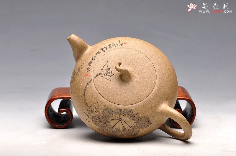 紫砂壶图片：充满活力 田园情趣 游鱼之乐 瓜趣2 - 美壶网