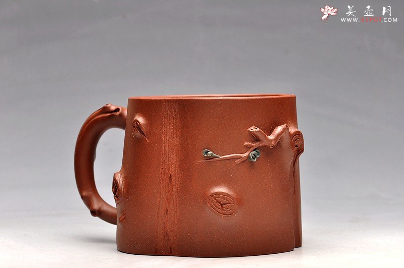 紫砂壶图片：一对高矮胖瘦绝配：） 清水泥和地槽青 全手梅花单杯  - 美壶网