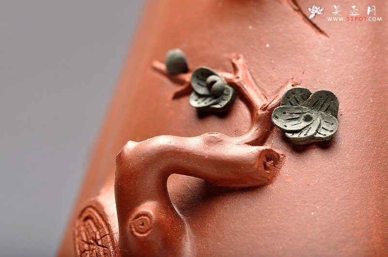 紫砂壶图片：一对高矮胖瘦绝配：） 清水泥和地槽青 全手梅花单杯  - 美壶网