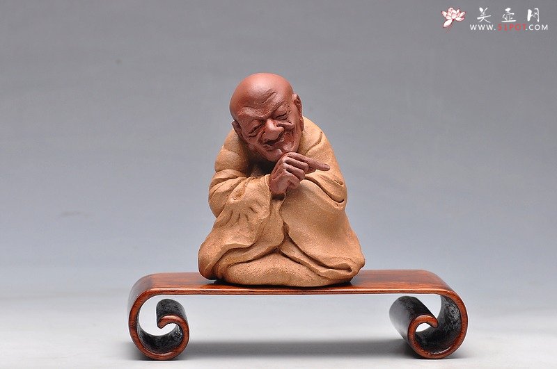 紫砂壶图片：精品学院派 问禅 手工雕塑 优质紫砂料子 仅1件 - 美壶网