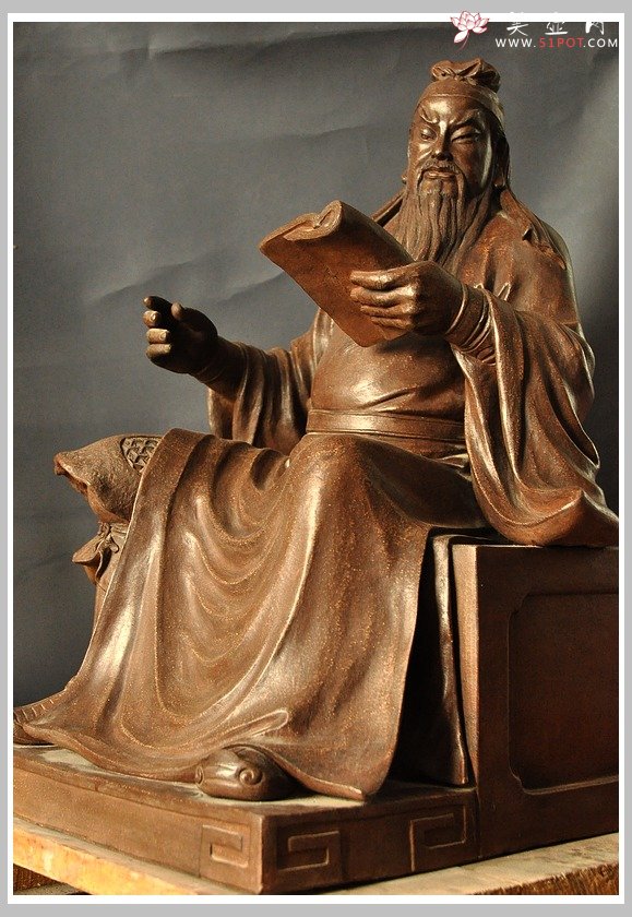 紫砂壶图片：孤品 精品 文关公 仁和贵气 满腹经纶 文武财神 - 美壶网