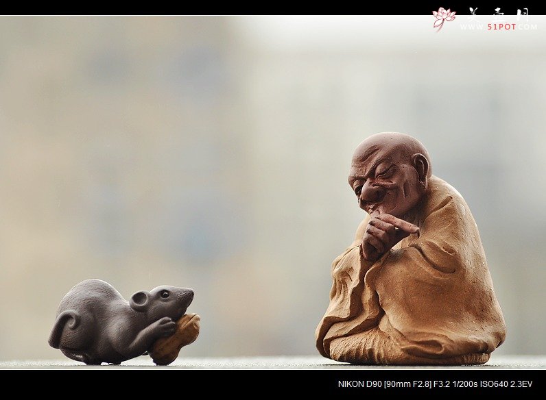 紫砂壶图片：精品学院派 问禅 手工雕塑 优质紫砂料子 仅1件 - 美壶网