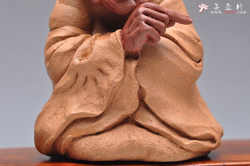 紫砂壶图片：精品学院派 问禅 手工雕塑 优质紫砂料子 仅1件 - 美壶网