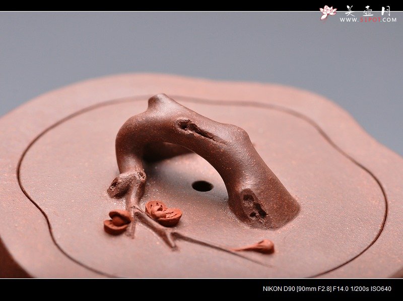 紫砂壶图片：实用精品小花货 立体梅花惊艳 全手小喜上眉梢  - 美壶网