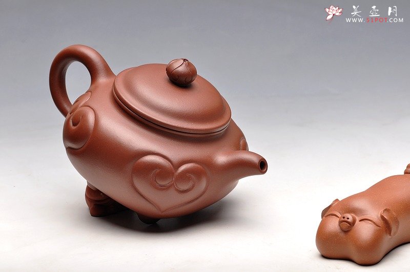 紫砂壶图片：浑方如意 实用筋纹器 如意炉 送礼佳品 - 美壶网