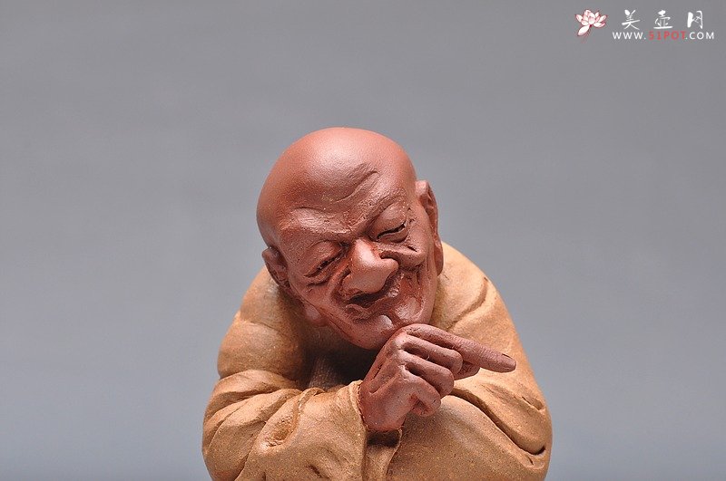 紫砂壶图片：精品学院派 问禅 手工雕塑 优质紫砂料子 仅1件 - 美壶网