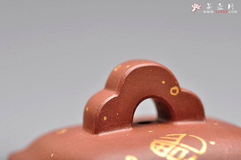 紫砂壶图片：相得益彰 实力之作 描金 满福 全手孤菱 送礼自藏 - 美壶网