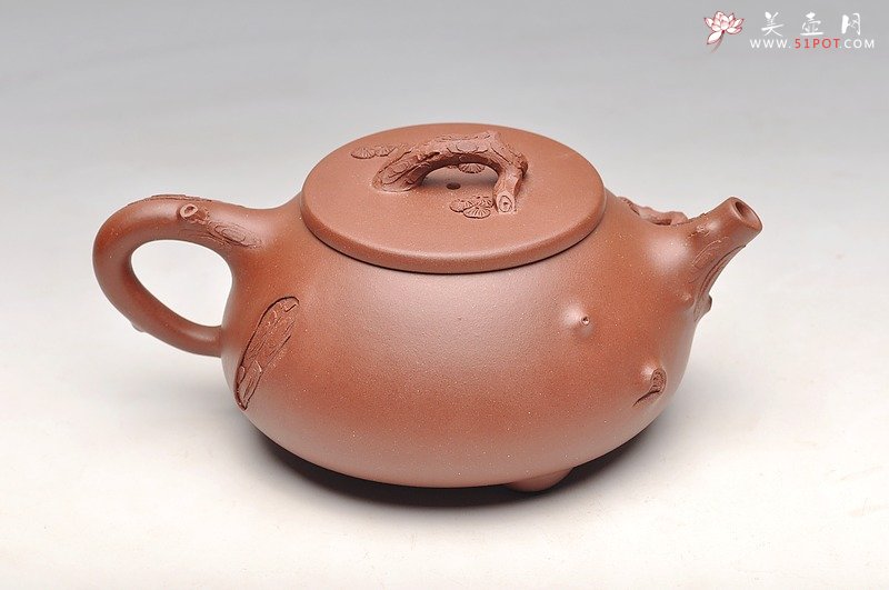 紫砂壶图片：道法自然 实用花器 梅、松石瓢 - 美壶网