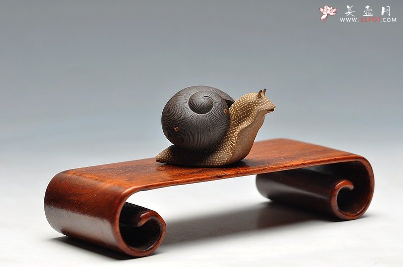 紫砂壶图片：做工精细  精品蜗牛茶宠 - 美壶网