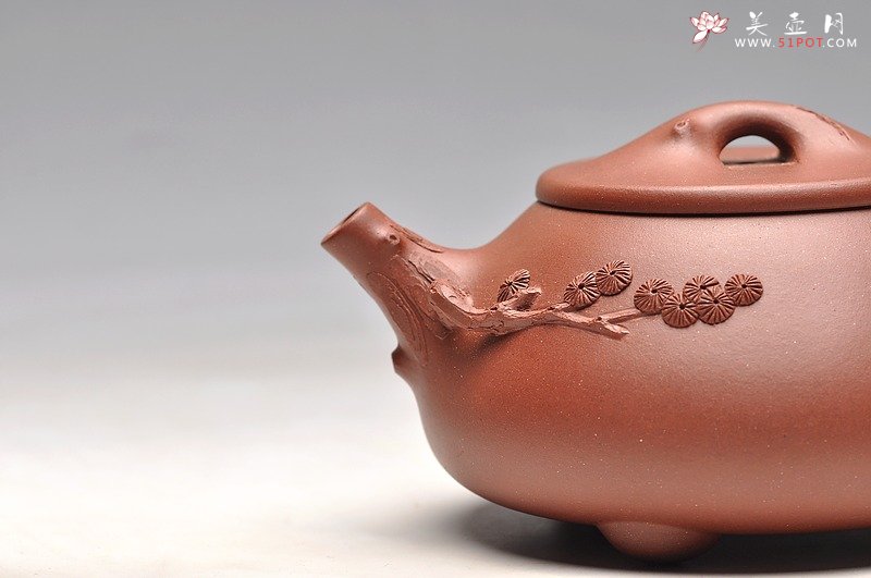 紫砂壶图片：道法自然 实用花器 梅、松石瓢 - 美壶网